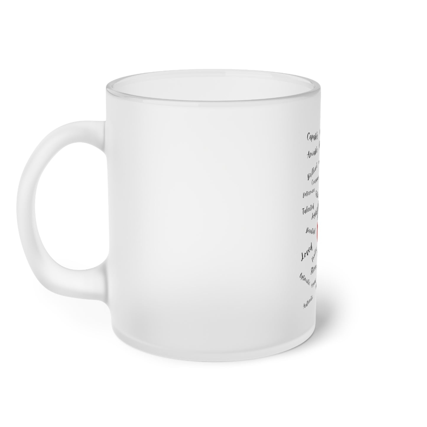 I AM Frosted Glass Mug