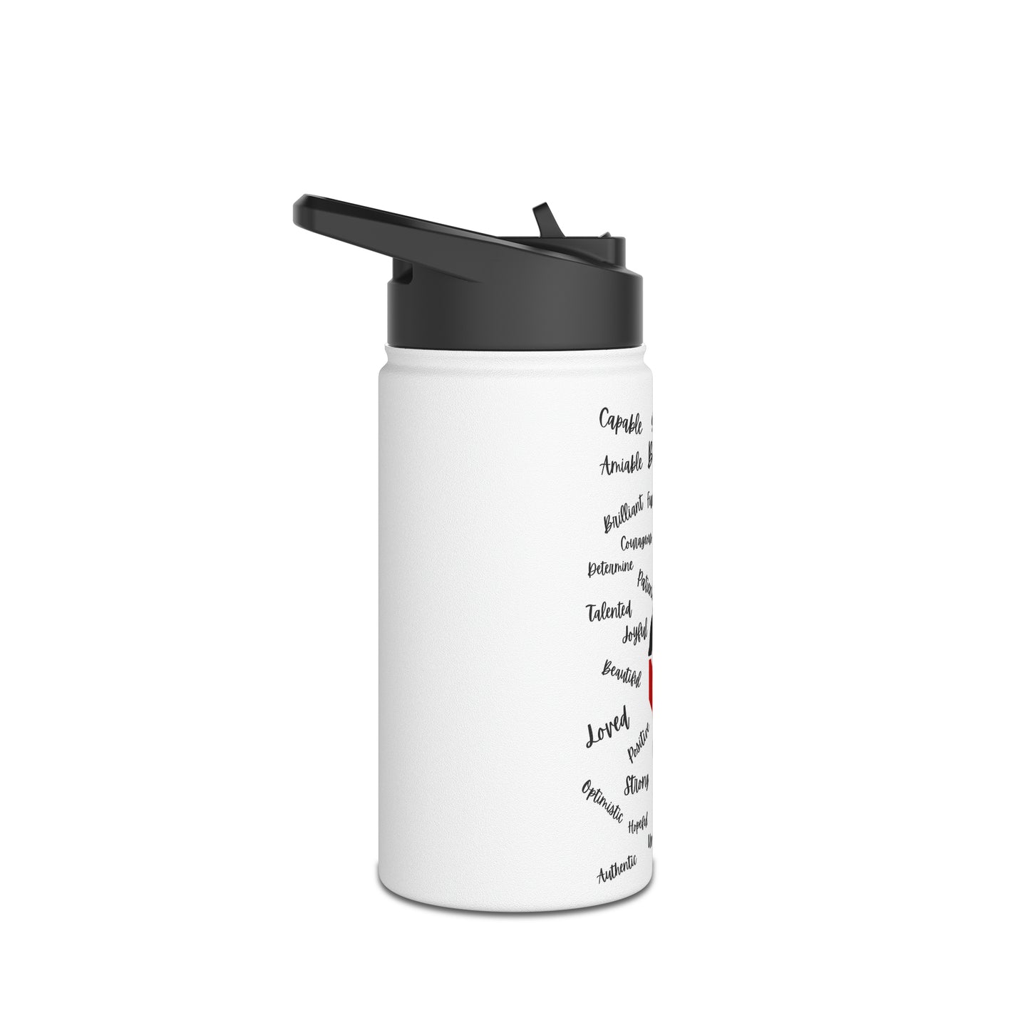 I AM Stainless Steel Water Bottle, Standard Lid