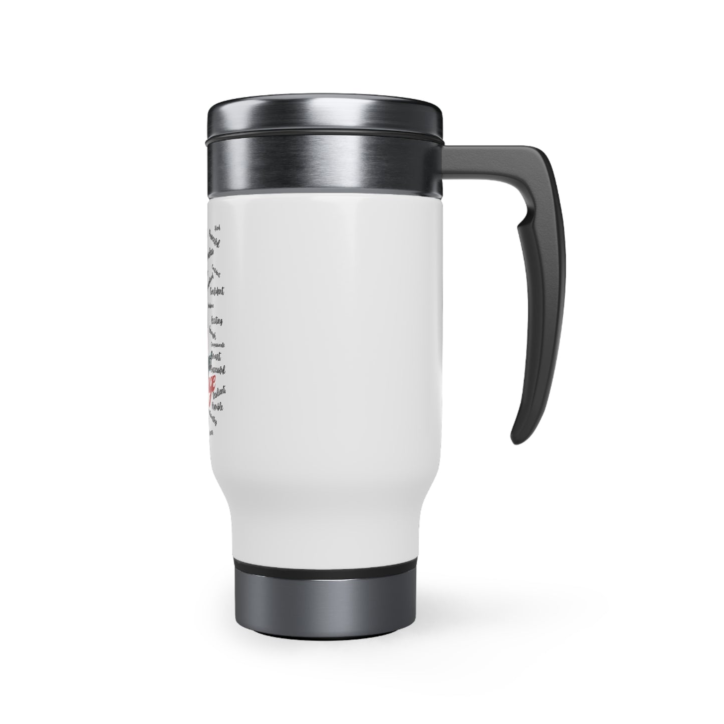 90 days challenge Stainless Steel Travel Mug with Handle, 14oz